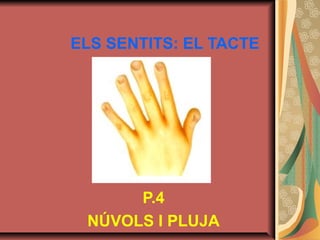 ELS SENTITS: EL TACTE
P.4
NÚVOLS I PLUJA
 