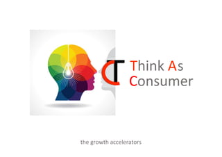 Think As
the growth accelerators
Consumer
 
