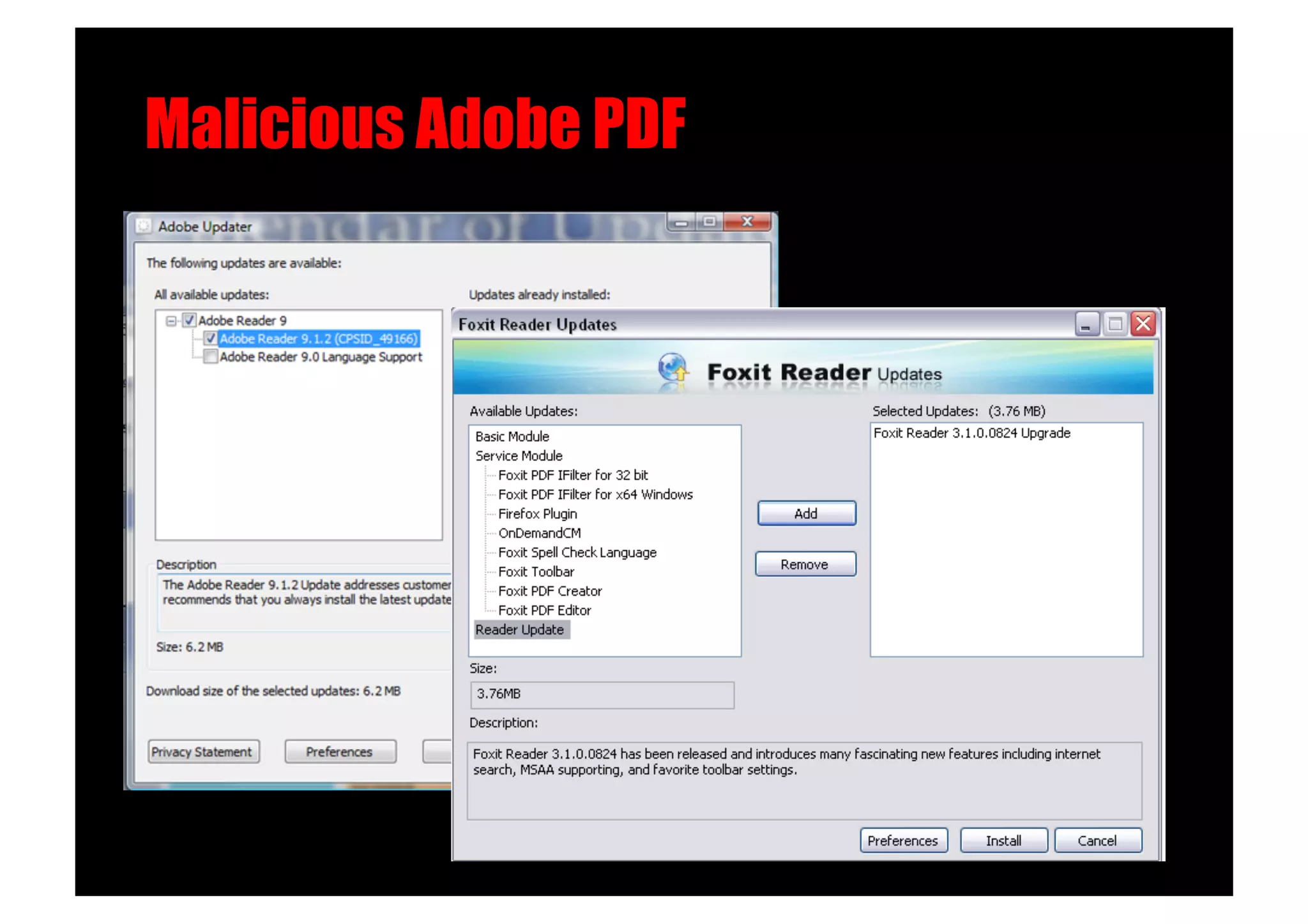 Malicious Adobe PDF!
 
