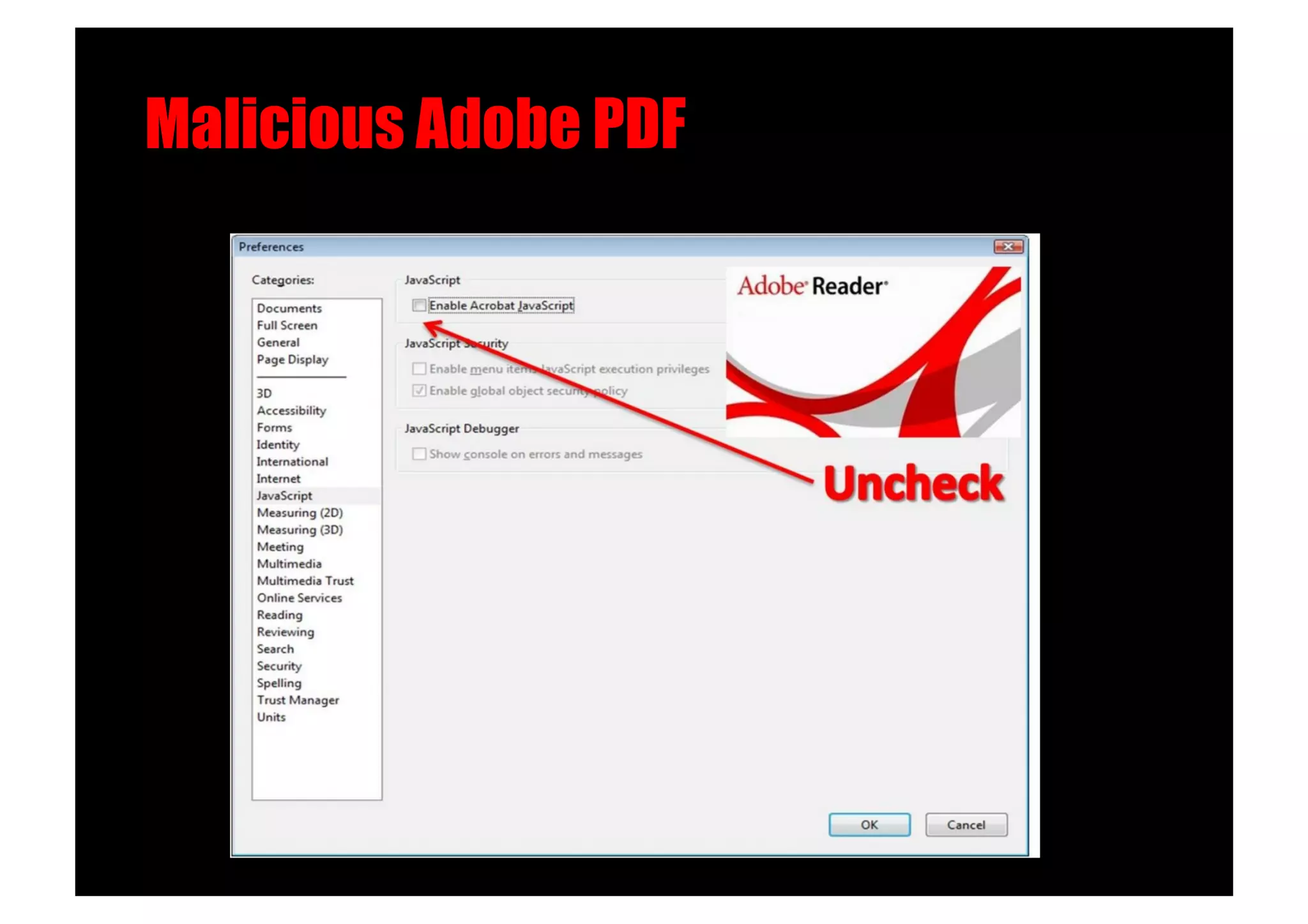 Malicious Adobe PDF!
 
