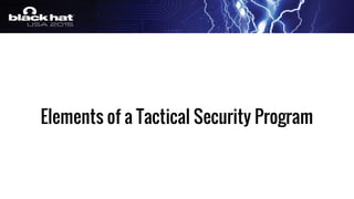 Elements of a Tactical Security Program
 
