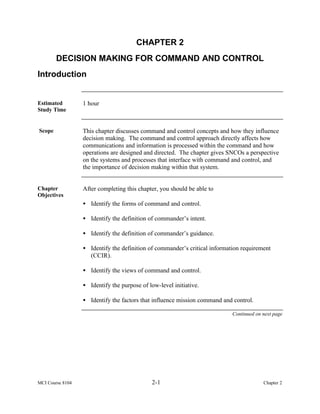 Tactical decision making | PDF