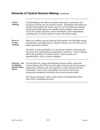 Tactical decision making | PDF