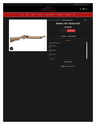 Beretta 1301 Tactical FDE | tacticalgunnershop