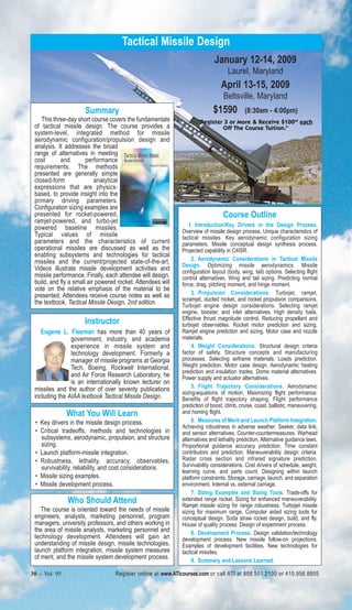 Tactical Missile Design