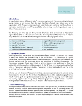 Tactical Vs Strategic Procurement Shifting Focus Towards Value Cre