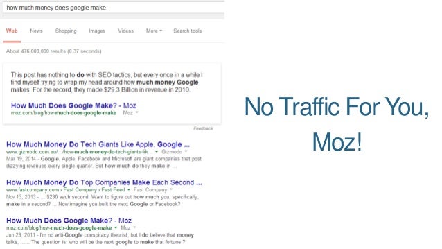 No Traffic For You Moz - 