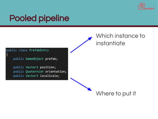 Pooled pipeline
Which instance to
instantiate
Where to put it
 