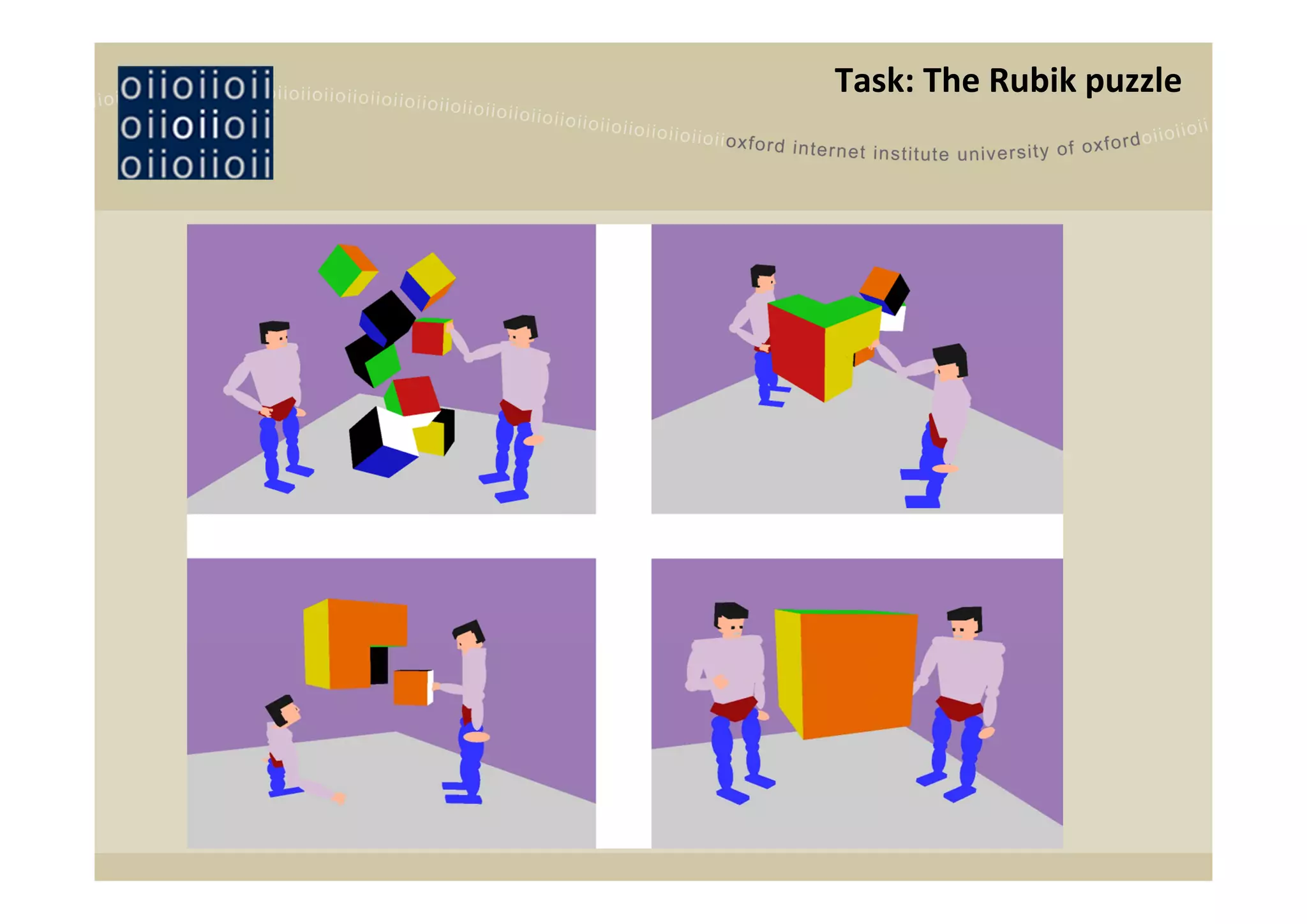 Task: The Rubik puzzle
 