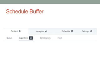 Schedule Buffer
 