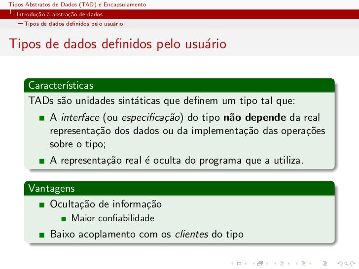 Tipos de dados abstratos