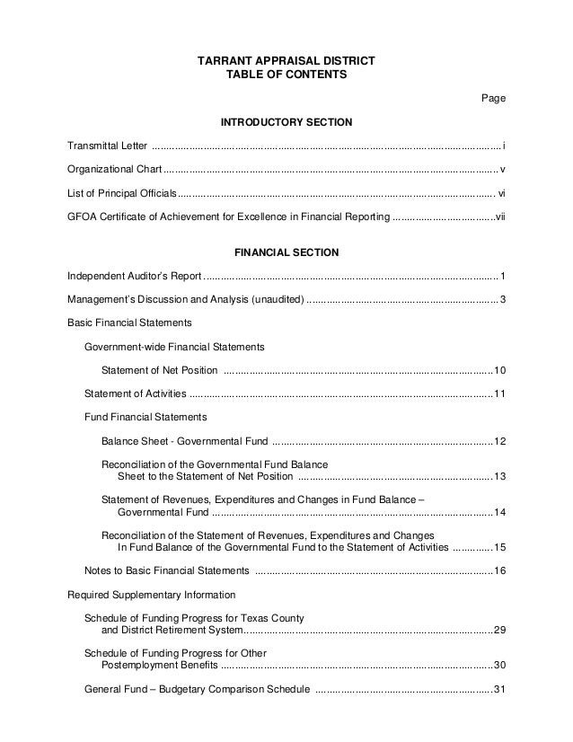 tad annual financial report