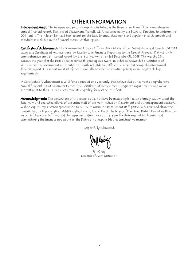 tad annual financial report