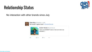 No interaction with other brands since July
Relationship Status
https://twitter.com/ChipsAhoy
 