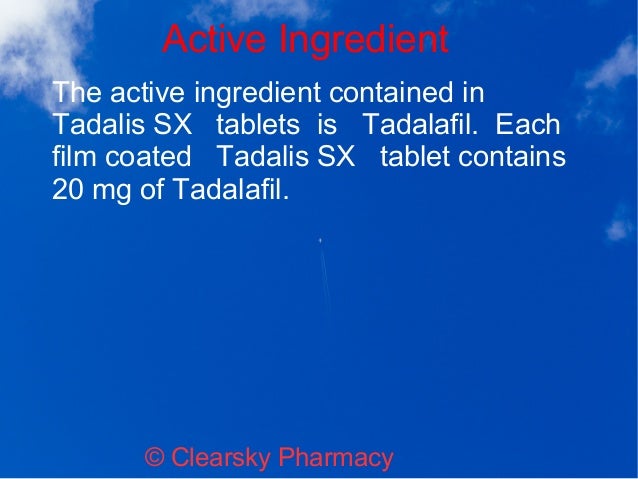 generic tadalis sx