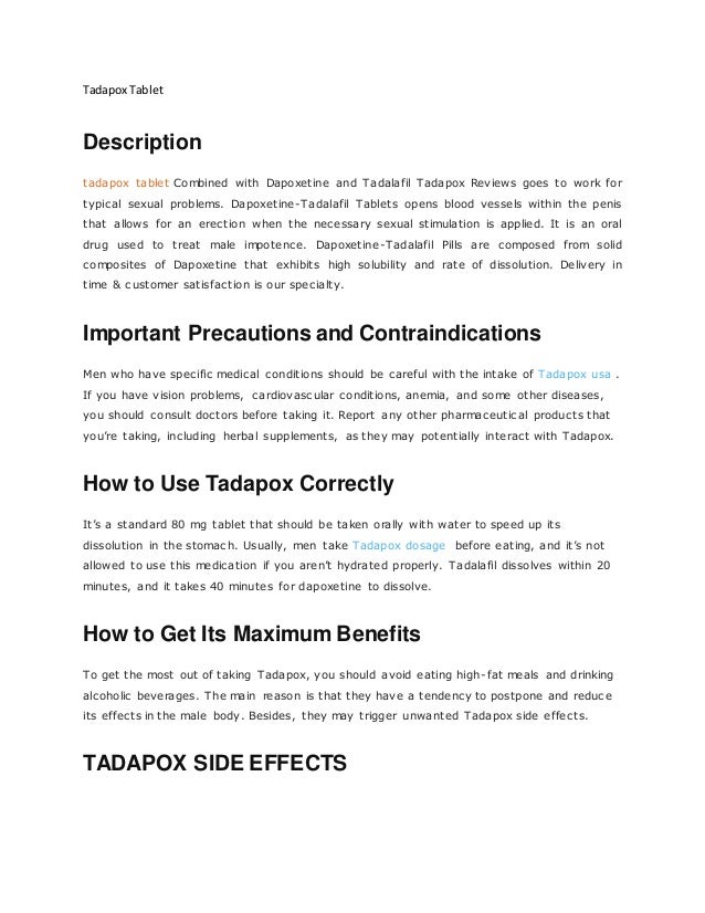 tadapox tadalafil dapoxetine 80mg