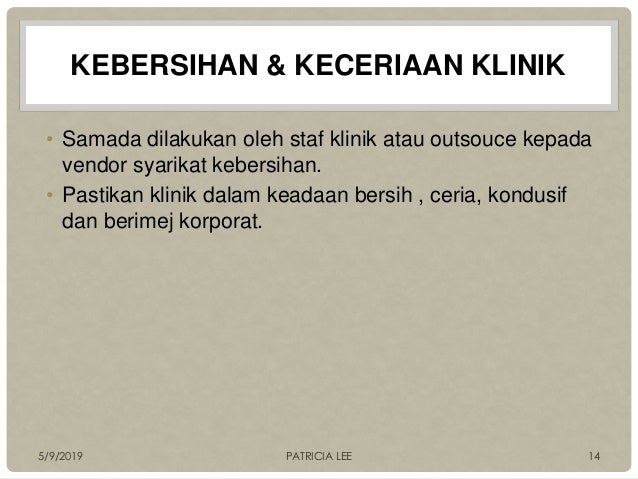 Tadbir Urus Perkhidmatan Klinik Kesihatan
