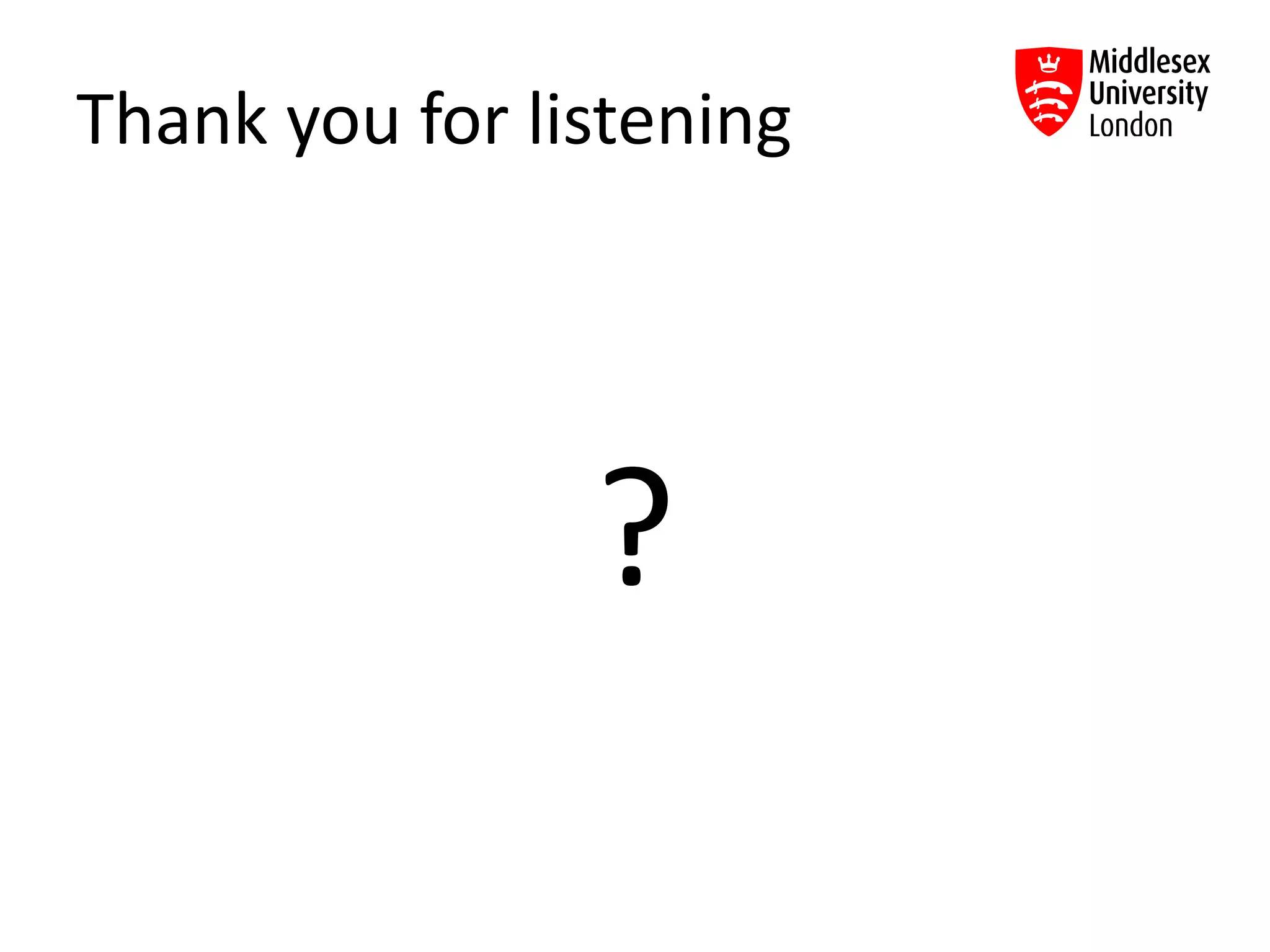 Thank you for listening
?
 