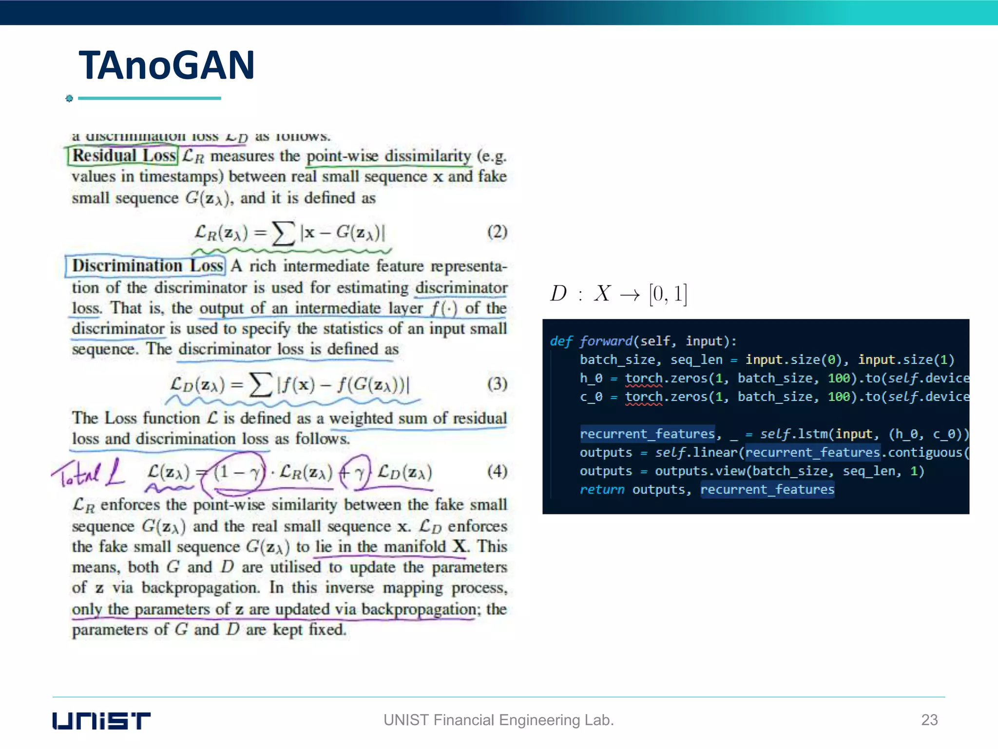 TAnoGAN
UNIST Financial Engineering Lab. 23
 