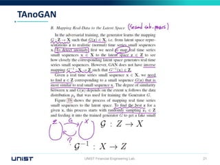 TAnoGAN
UNIST Financial Engineering Lab. 21
 