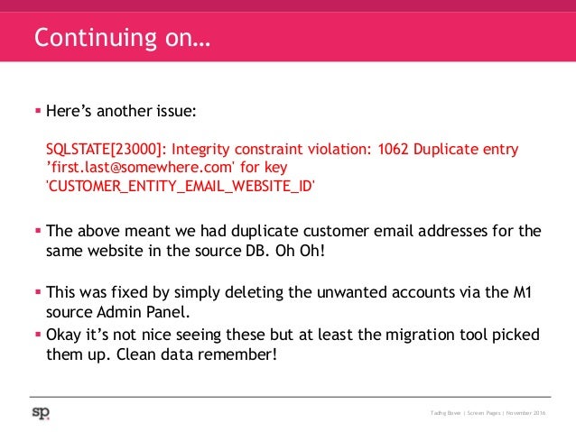 Mage Titans MCR 2016 - Data Migration from Magento 1 to  