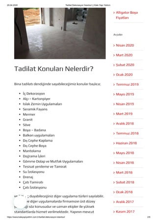 Tadilat dekorasyon-istanbul