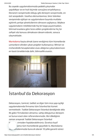 Tadilat dekorasyon-istanbul