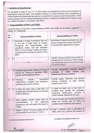 TSP Hostel MoU 2013_2014