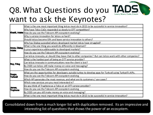 tadsummit 2014 pre conference survey results interim drop