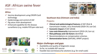Transboundary animal diseases: Research and development priorities for resilient agrifood systems