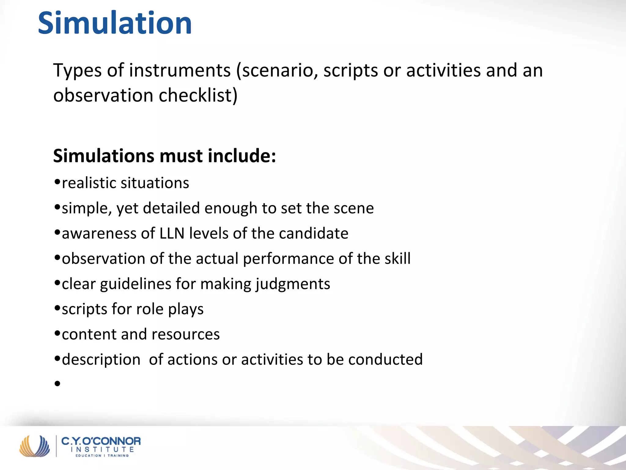 Determining the assessment evidence | PPT