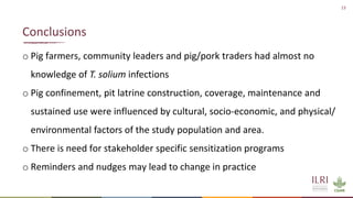 Stakeholders’ knowledge, attitude and perceptions on the control of Taenia solium in Kamuli and Hoima districts, Uganda