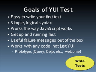 Test Driven Development With YUI Test (Ajax Experience 2008)