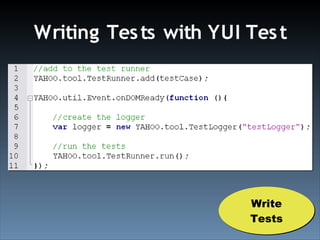 Test Driven Development With YUI Test (Ajax Experience 2008)