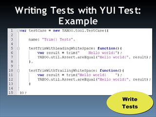 Test Driven Development With YUI Test (Ajax Experience 2008)
