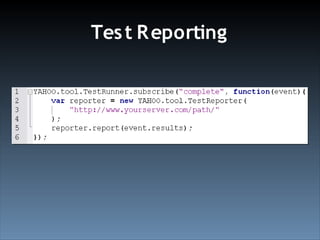 Test Driven Development With YUI Test (Ajax Experience 2008)