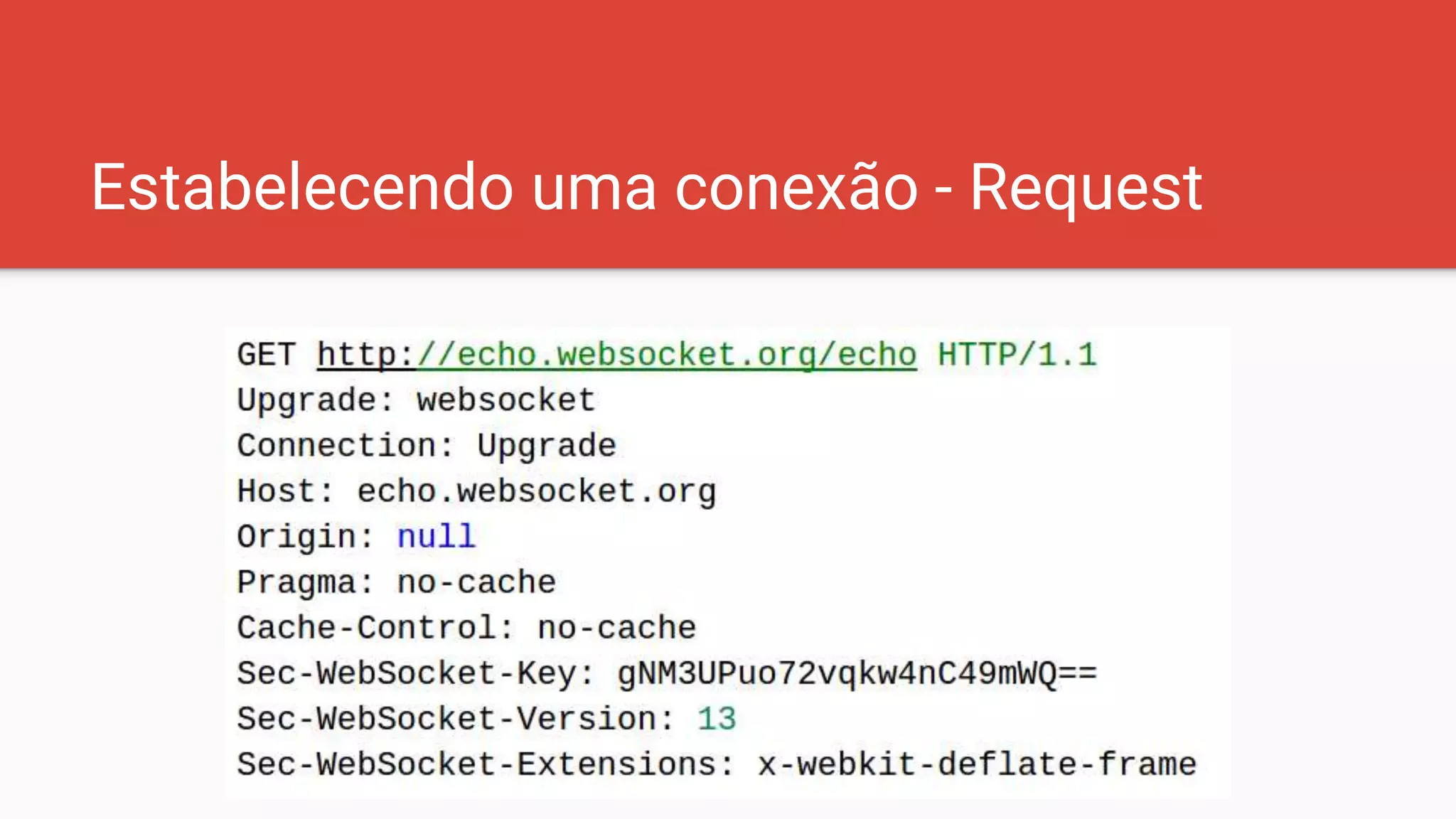 Estabelecendo uma conexão - Request
 