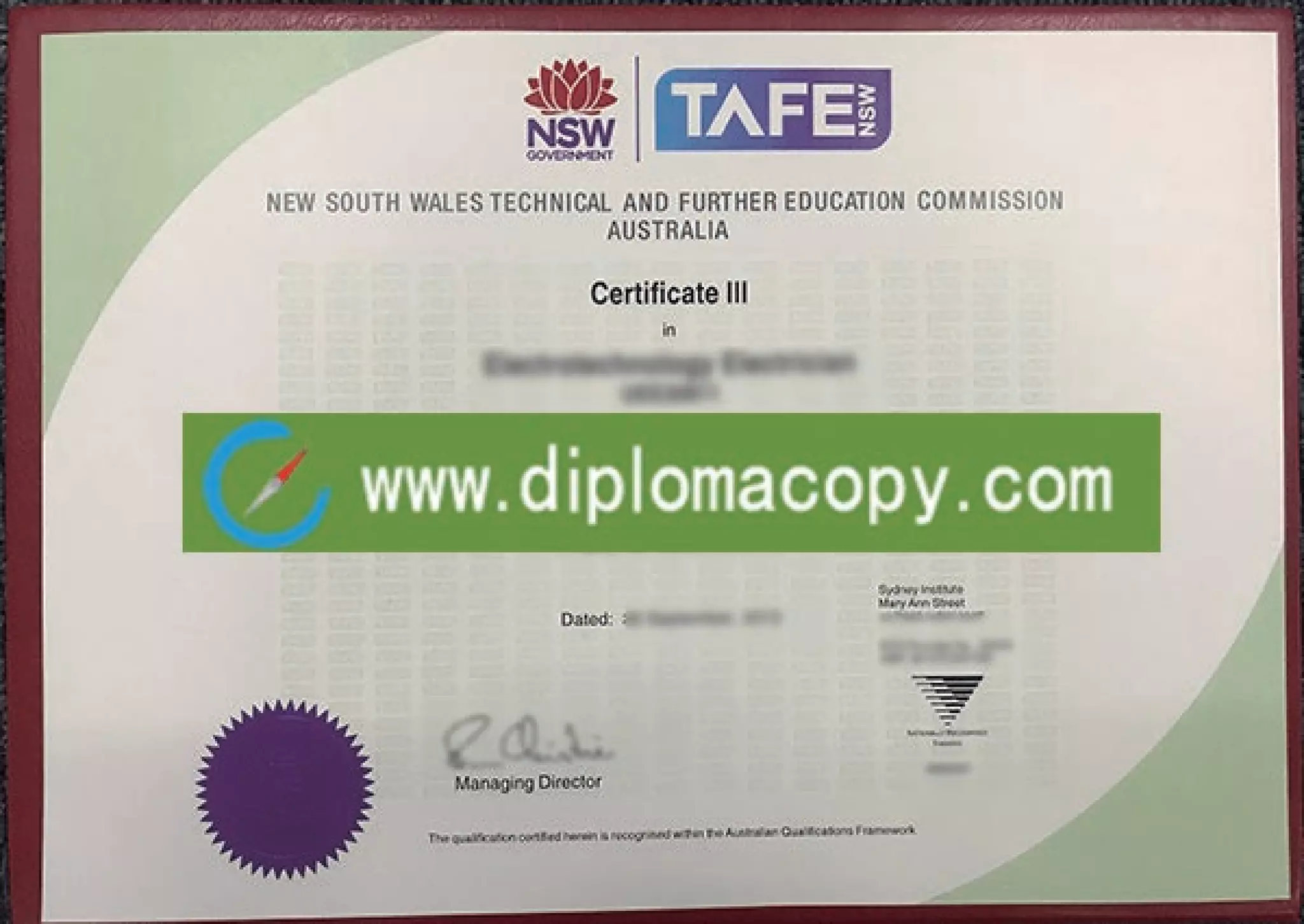 TAFE Certificate diploma PPT
