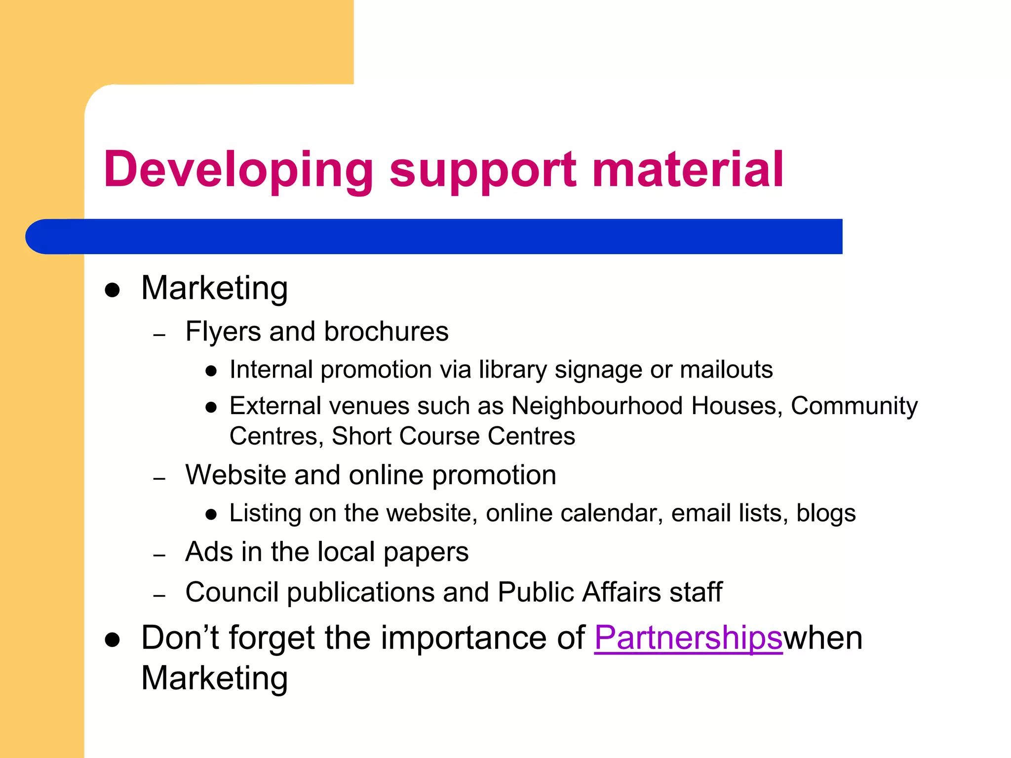  Put events on roster request, and get librarians to do the same (send out checklist for event organization)