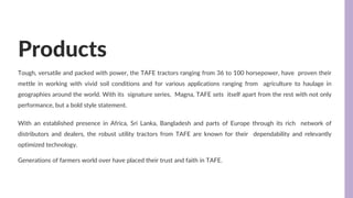 Tafe Tractors | PPTX