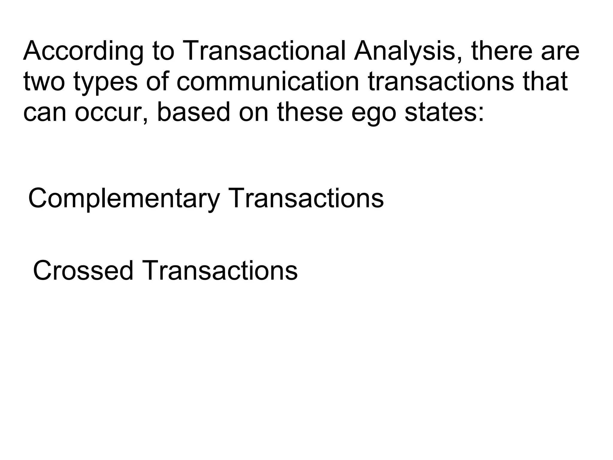 Transactional Analysis PPT Transactional analysis ppt
