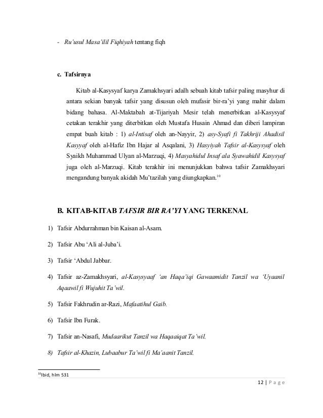 Para Mufassirun Dan Kitab Tafsir Terkenal