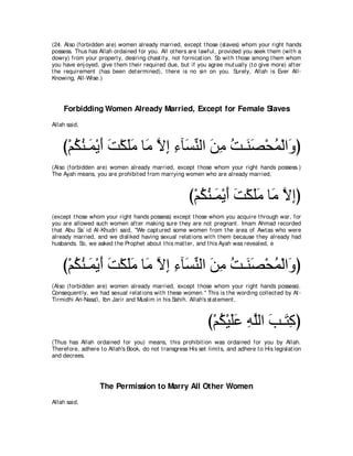 A compilation of the Abridged Tafsir Ibn Kathir Volumes 1 - 10  ( commentary of the meaning ) 