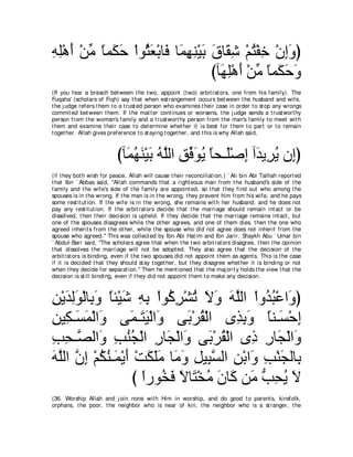 A compilation of the Abridged Tafsir Ibn Kathir Volumes 1 - 10  ( commentary of the meaning ) 