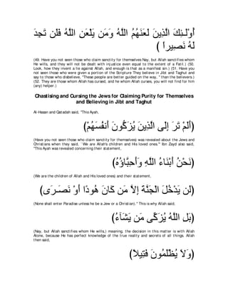 A compilation of the Abridged Tafsir Ibn Kathir Volumes 1 - 10  ( commentary of the meaning ) 