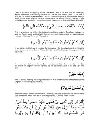 A compilation of the Abridged Tafsir Ibn Kathir Volumes 1 - 10  ( commentary of the meaning ) 