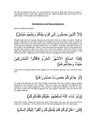 A compilation of the Abridged Tafsir Ibn Kathir Volumes 1 - 10  ( commentary of the meaning ) 