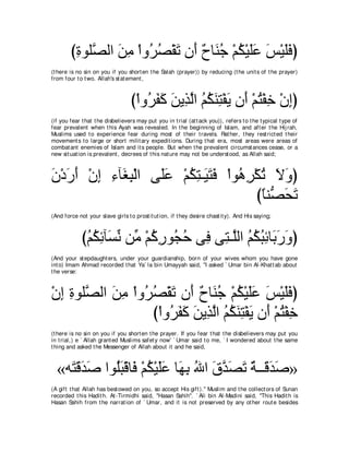 A compilation of the Abridged Tafsir Ibn Kathir Volumes 1 - 10  ( commentary of the meaning ) 