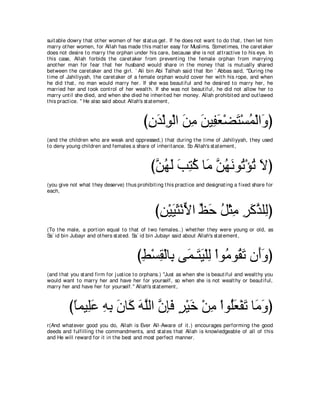 A compilation of the Abridged Tafsir Ibn Kathir Volumes 1 - 10  ( commentary of the meaning ) 