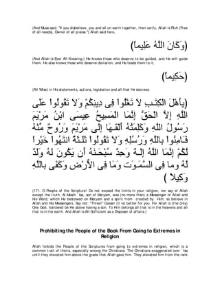 A compilation of the Abridged Tafsir Ibn Kathir Volumes 1 - 10  ( commentary of the meaning ) 